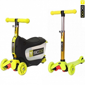 Каталка-самокат 3 в 1 Y-Scoo Mini Jump&Go, желтый, со светящимися колесами (Y-Scoo, 5850rt) Каталка-самокат 3 в 1 Y-Scoo Mini Jump&Go, желтый, со светящимися колесами (Y-Scoo, 5850rt)
